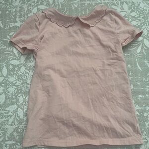 OshKosh B'gosh Light Pink Scalloped Peterpan Collar Short Sleeve Tee